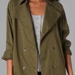 PJK Patterson J. Kincaid Twill Mid Length Trench Coat